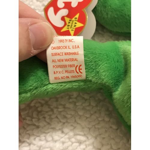  Ty Beanie Babies Legs the Frog Vintage 1993 with Tag Errors