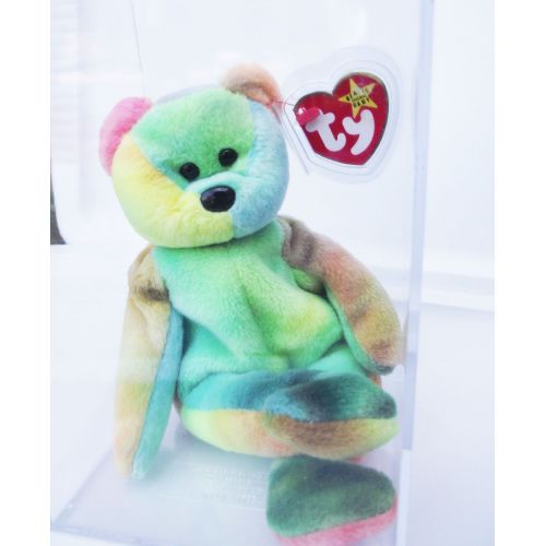  Ty TY BEANIE BABY 1993 GARCIA BEAR RAINBOW 4TH GEN HANG 3RD GEN TUSH TAG PVC NEW