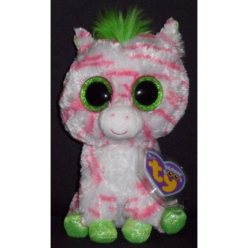  Ty TY BEANIE BOOS - SAPPHIRE the ZEBRA - JUSTICE EXCLUSIVE - MINT with MINT TAG