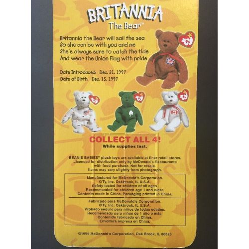  Toys & Hobbies Britannia Beanie Baby New In Box 1997