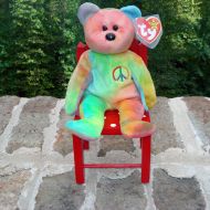 Ty Beanies - TY 1993 Mint Peace the Bear the Beanie Baby - Beautiful Colors