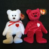 Ty Beanie Babies 1993 PVC Valentino ERRORS 1997 Valentina Bears Valentines Day