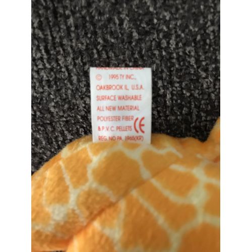  Ty Beanie Baby TWIGS Giraffe wRareTag ERRORS Plush Toy,PVC