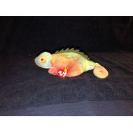 Ty TY BEANIE BABY- IGGY the Iguana with RARE- PVC PELLETS and VIBRANT COLOR