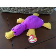 Ty TY RETIRED 1993 Patti The Platypus Beanie Baby - Purple with Gold feet