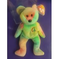 1996 Rare Retired Ty Beanie Baby Peace Bear Style 4053 PVC Pellets