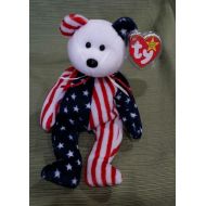 Ty Beanie Babies Ty Beanie Baby Spangle the White Face Bear MWMT Flat Tush Tag 1999 Retired