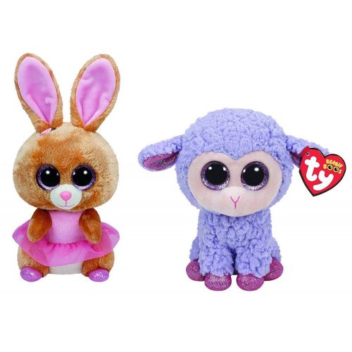  Ty Beanie Boos Twinkle Toes the Ballerina bunny and Lavender the Purple Lamb