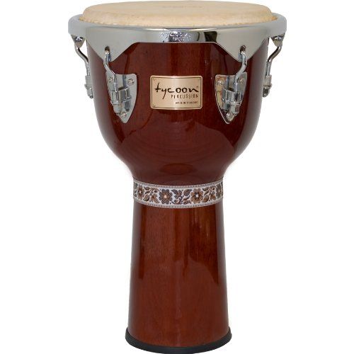  Tycoon Percussion 12 Inch Concerto Series Djembe - Mahogany Finish