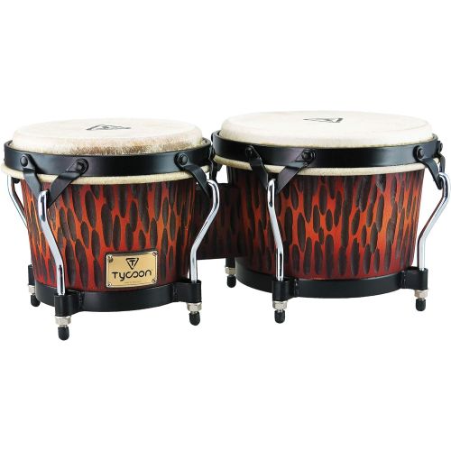  Tycoon Percussion STBS B CO Siam Oak Bongo Drum - Chiseled Orange