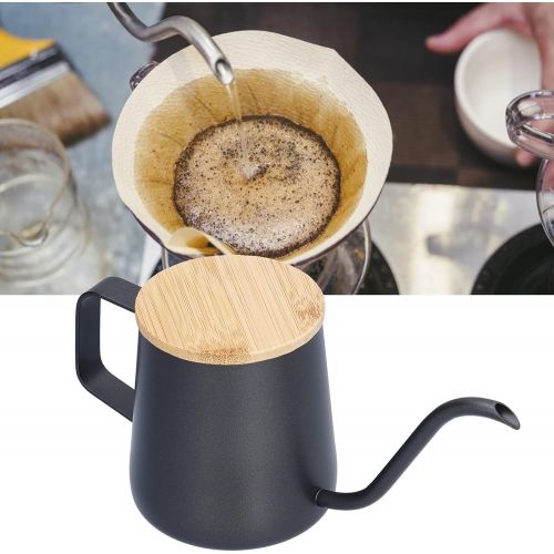  Tyenaza Gooseneck Kettle Teapot, Stainless Steel Teapot, Pour Over Coffee stovetop Gooseneck Kettle Teapot with Wood Lid for Pour Over Coffee & Tea