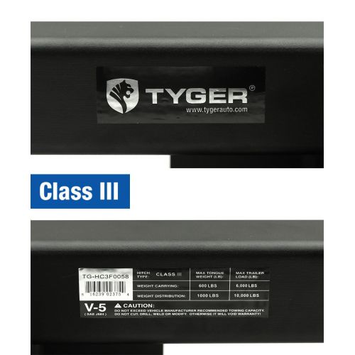 Tyger Auto TG-HC3F0058 Class 3 Trailer Hitch Combo with 2 Receiver Cover & Pin Lock for 2015-2018 Ford F150 (Without Factory Receiver)