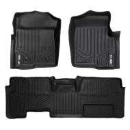 Tyger MAXLINER Floor Mats 2 Row Liner Set Black for 2011-2014 Ford F-150 SuperCab Non Flow Center Console