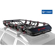 Tyger Auto TG-RK1B906B X-Large/68 x 41 x 8 Super Duty Roof Cargo Basket/Luggage Carrier Rack (with Removable Extension Kit Wind Fairing)