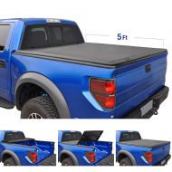 Tyger Auto T3 Tri-Fold Truck Bed Tonneau Cover TG-BC3T1530 works with 2016-2018 Toyota Tacoma | Fleetside 5 Bed | For models with or without the Deckrail System