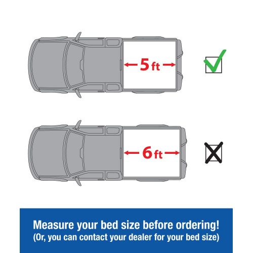  Tyger Auto T3 Tri-Fold Truck Bed Tonneau Cover TG-BC3T1530 works with 2016-2018 Toyota Tacoma | Fleetside 5 Bed | For models with or without the Deckrail System