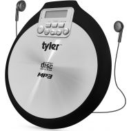 [아마존베스트]Tyler TDM-01 Portable CD Player - Multi-Function Music Device for Compact Disc, CD-R, CD-RW, CD-MP3 - X-Bass Stereo Sound and Anti-Shock - Rechargeable Unit with Pro-Earbuds - Blac