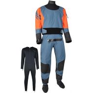 Typhoon Multisport 5 Rapid Drysuit Dry Suit with Convenience Zip & Free Underfleece - Teal Orange - Comfortable Internal -