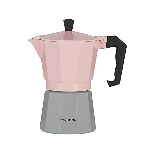  Typhoon Cafe Concept 6 Cup Espresso Maker,Pink & Grey, 1401.795