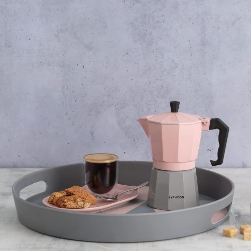  Typhoon Cafe Concept 6 Cup Espresso Maker,Pink & Grey, 1401.795