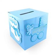 [아마존베스트]Tytroy Baby Shower Wishing Well Card Box Cute Decoration Rattle Pretty Keepsake Carriage (Blue)