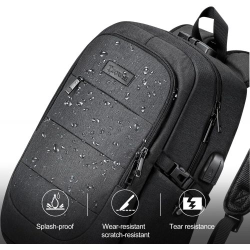  [아마존베스트]Tzowla Travel Laptop Backpack Water Resistant Anti-Theft Bag with USB Charging Port and Lock 14/15.6 Inch Computer Business Backpacks for Women Men College School Student Gift,Bookbag Cas