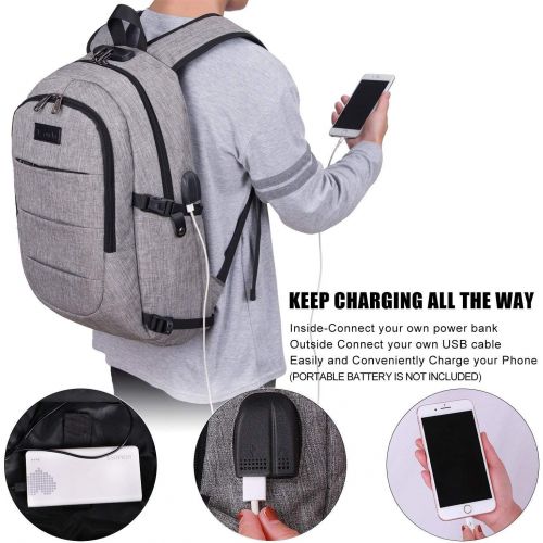  [아마존베스트]Tzowla Travel Laptop Backpack Water Resistant Anti-Theft Bag with USB Charging Port and Lock 14/15.6 Inch Computer Business Backpacks for Women Men College School Student Gift,Bookbag Cas