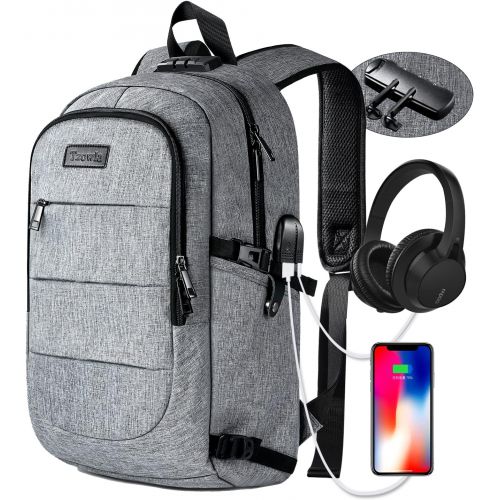  [아마존베스트]Tzowla Travel Laptop Backpack Water Resistant Anti-Theft Bag with USB Charging Port and Lock 14/15.6 Inch Computer Business Backpacks for Women Men College School Student Gift,Bookbag Cas