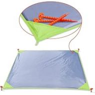 Tzt Waterproof Tent Footprint Picnic Mat Beach Blanket Mutifunctional Camping Tarp with Drawstring Bag for Picnic Beach Hiking