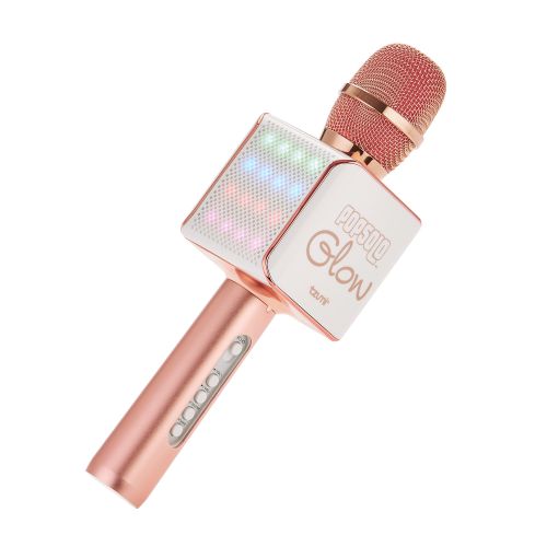  Tzumi PopSolo Glow Wireless LED Bluetooth Karaoke Microphone (Rose Gold)