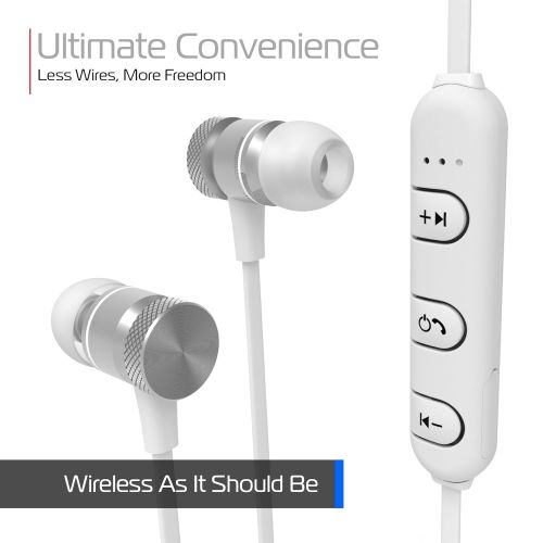  Tzumi Urban Series Wireless Earbuds  Rechargeable Wireless Stereo Earbuds with Bluetooth V4.2 Technology  Silver