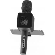 Tzumi PopSolo ? Rechargeable Bluetooth Karaoke Microphone and Voice Mixer with Smartphone Holder ? Great for All Ages (Black)