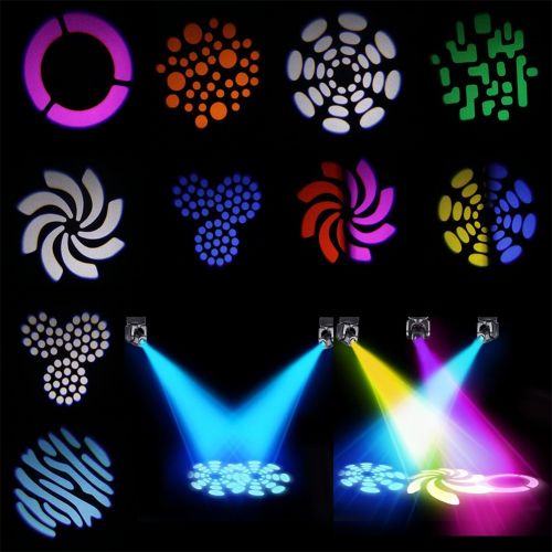  U`King 50W LED Moving Head Light Spot 4 Color Gobos Light with DJ Disco Party by Stage Lighting