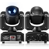 LED Moving Head Light 25W DJ Lights Stage Lighting with 8 GOBO 8 Color by DMX-512 and Sound Activtaed Control Spotlight for Disco Parties Wedding Church Live Show KTV Club (Black-1 Piece)