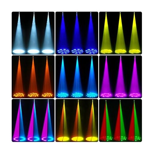  U`King LED Moving Head Light 25W DJ Lights Stage Lighting with 8 GOBO 8 Color by DMX-512 and Sound Activtaed Control Spotlight for Disco Parties Wedding Church Live Show KTV Club (Black-1 Piece)