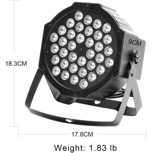  [아마존 핫딜] [아마존핫딜]Black Lights, U`King 72W 36LED UV Blacklight with Glow in The Dark Party Supplies by DMX and Remote Control for Stage Lighting