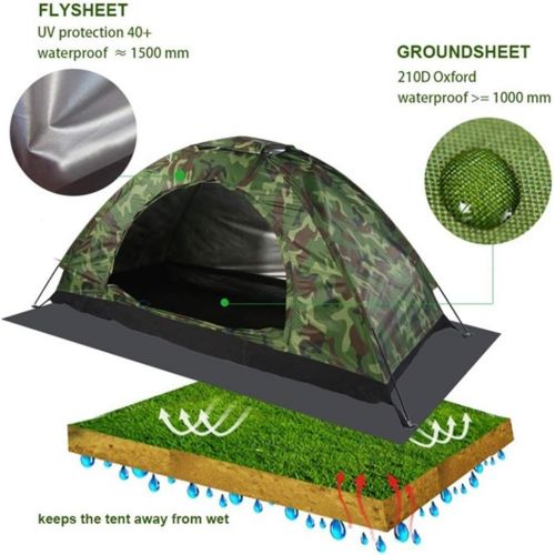  U`King Waterproof Camping Tent with Carry Bag Instant Setup One Person Lightweight Camouflage Tents for Camping Outdoor Hiking Backpacking Picnic