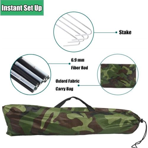  U`King Waterproof Camping Tent with Carry Bag Instant Setup One Person Lightweight Camouflage Tents for Camping Outdoor Hiking Backpacking Picnic