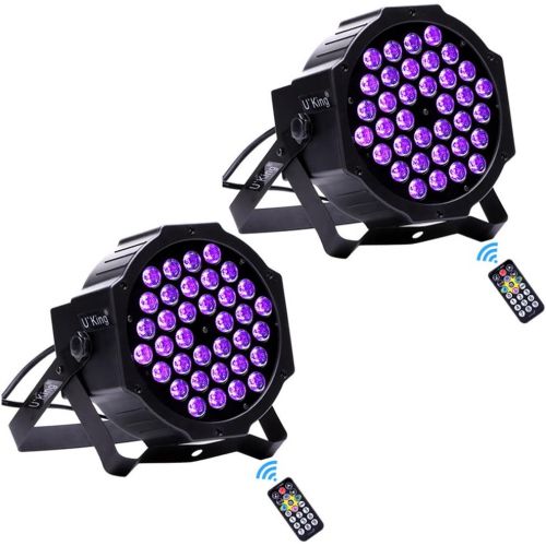  U`King 36 LEDs DJ Par Lights UV LED DMX Controlled Wall Washer Light for Party Pub Club Show Stage Lighting (4pcs)