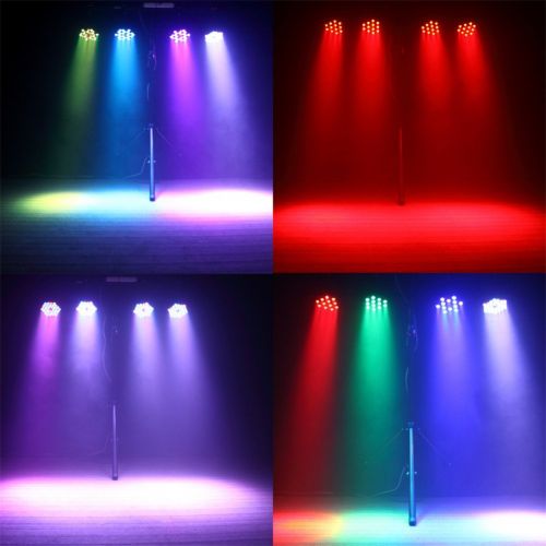  U`King Par Lights with 36 LEDs RGB by IR Remote and DMX Control for Stage Lighting (4PCS)
