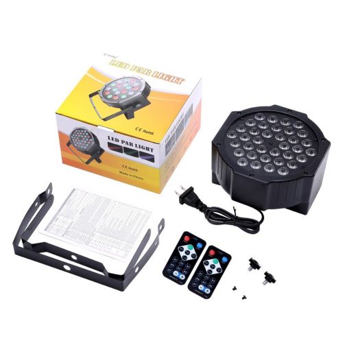  U`King Par Lights with 36 LEDs RGB by IR Remote and DMX Control for Stage Lighting (4PCS)