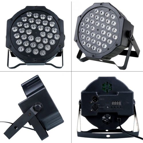  U`King Par Lights with 36 LEDs RGB by IR Remote and DMX Control for Stage Lighting (4PCS)