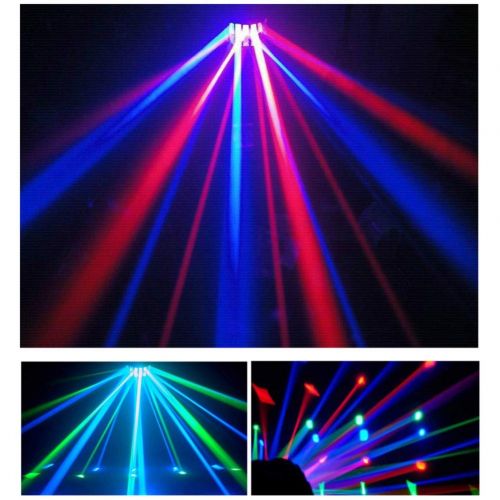  U`King Disco Lights RGBW Pattern Stage Light Led Colored Light Beamlight Auto and Voice-activated DMX Music Light DJ Lighting The Best Led Party Lights