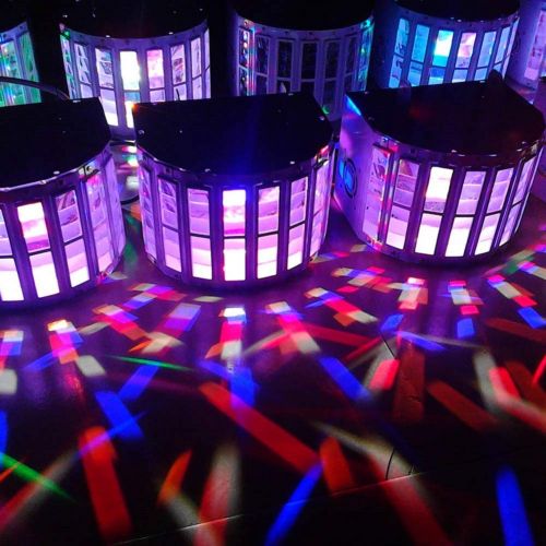  U`King Disco Lights RGBW Pattern Stage Light Led Colored Light Beamlight Auto and Voice-activated DMX Music Light DJ Lighting The Best Led Party Lights