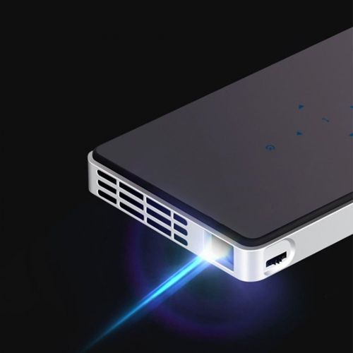  U|R Mini Portable Projector Screen Sharing Built-In Battery Movie Player Screen Projection Mobile Phone Projector 3D Home Theater No Screen TV HD 1080P LED Bulb