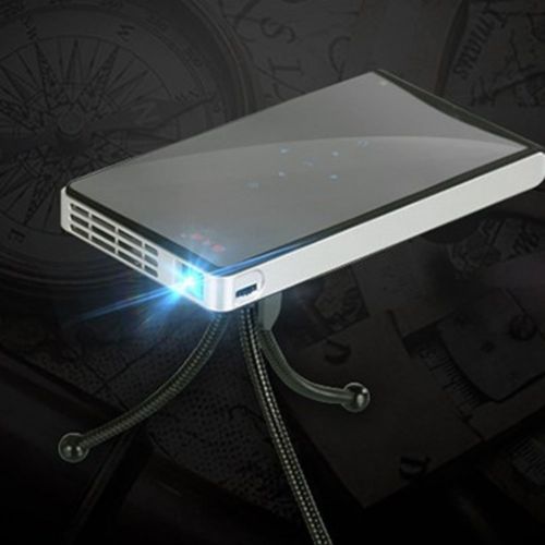  U|R Mini Portable Projector Screen Sharing Built-In Battery Movie Player Screen Projection Mobile Phone Projector 3D Home Theater No Screen TV HD 1080P LED Bulb