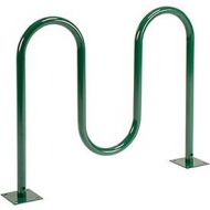 U 41L Wave Bike Rack, Green, Flange Mount, 5-Bike Capacity