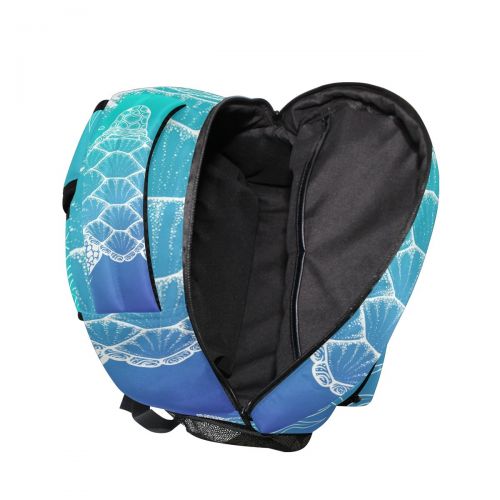  U LIFE Backpack School Bags Laptop Casual Bag for Boys Girls Kids Men Women Ocean Sea Aquatic Turtle Tortoise