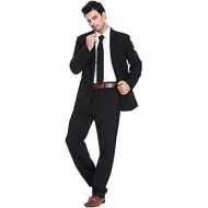 U LOOK UGLY TODAY Mens Party Suit Solid Color Prom Suit for Themed Party Events Clubbing Jacket with Tie Pants