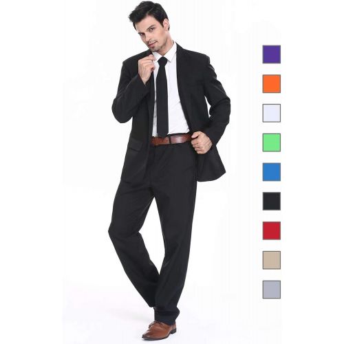  할로윈 용품U LOOK UGLY TODAY Mens Party Suit Solid Color Prom Suit for Themed Party Events Clubbing Jacket with Tie Pants